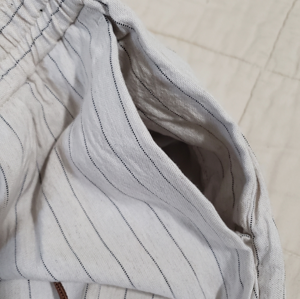 Nwot Massimo Dutti Linen Blend Pants Ivory And Black Size 6 — image 8 of 8
